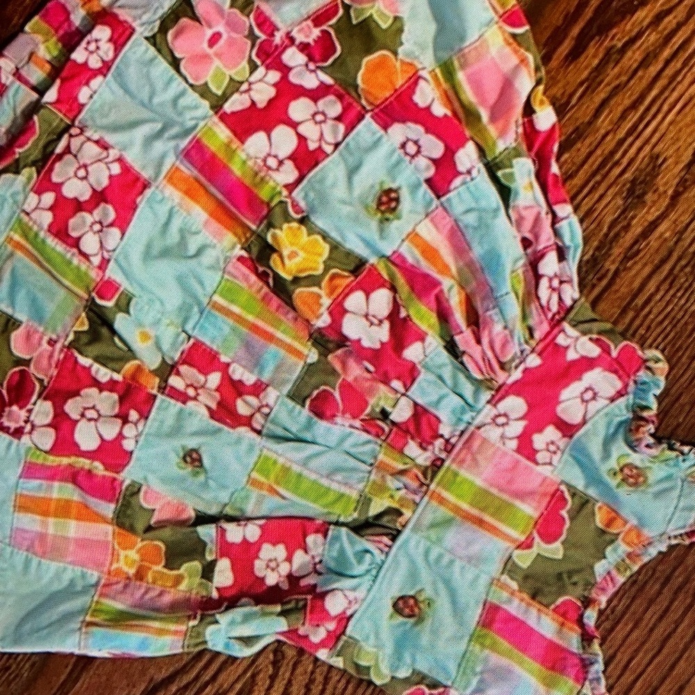 Charming baby girl patchwork blouse